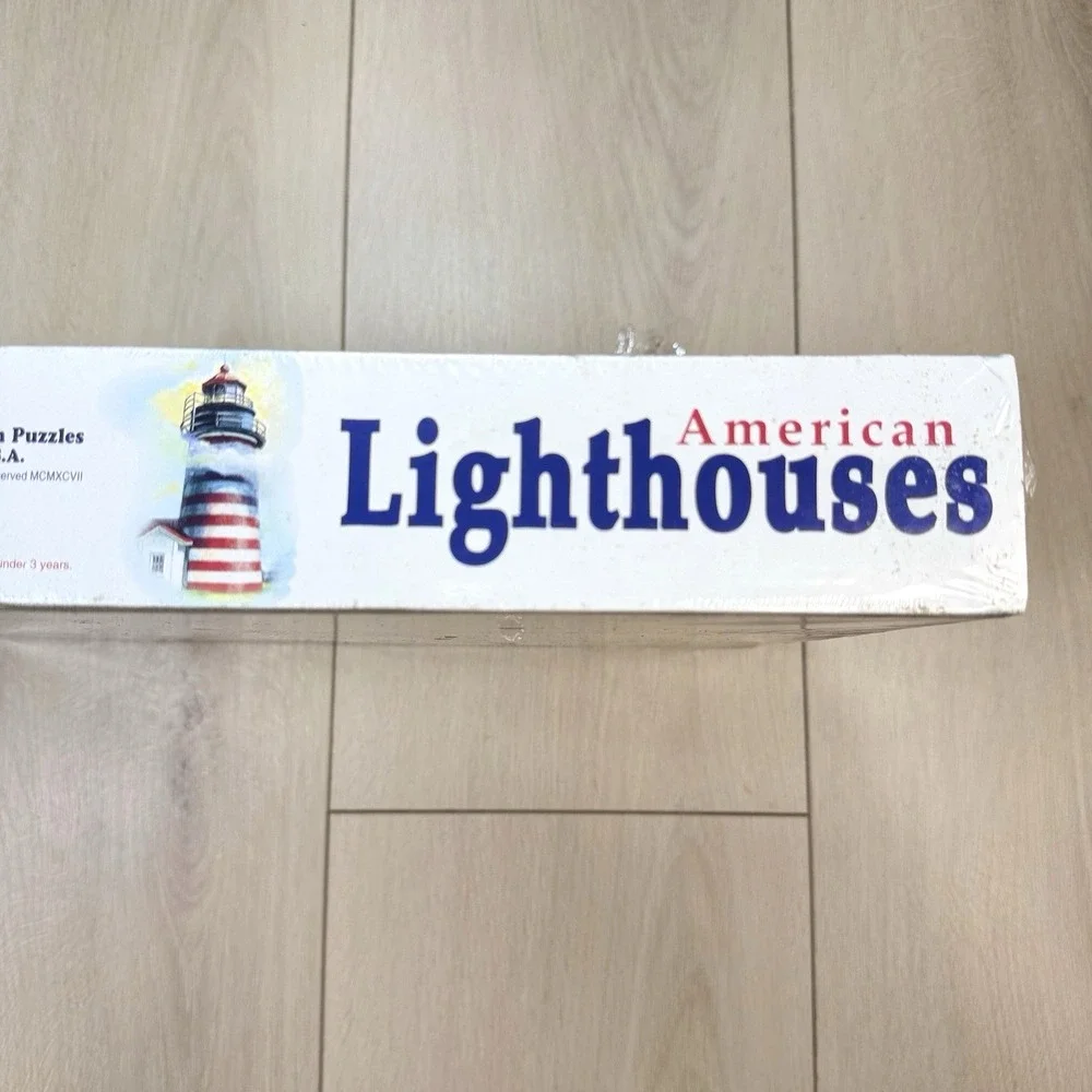VTG American Lighthouses 1000 Piece Puzzle White Mountain 1997 Sealed USA NIB!!‎